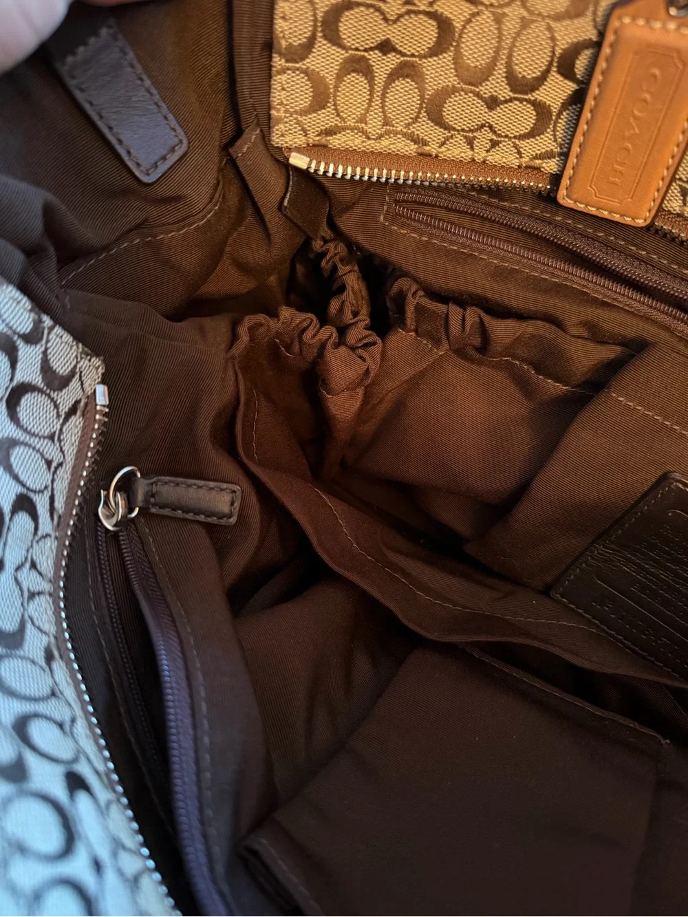 Coach Signature Canvas Diaper Tote Bag